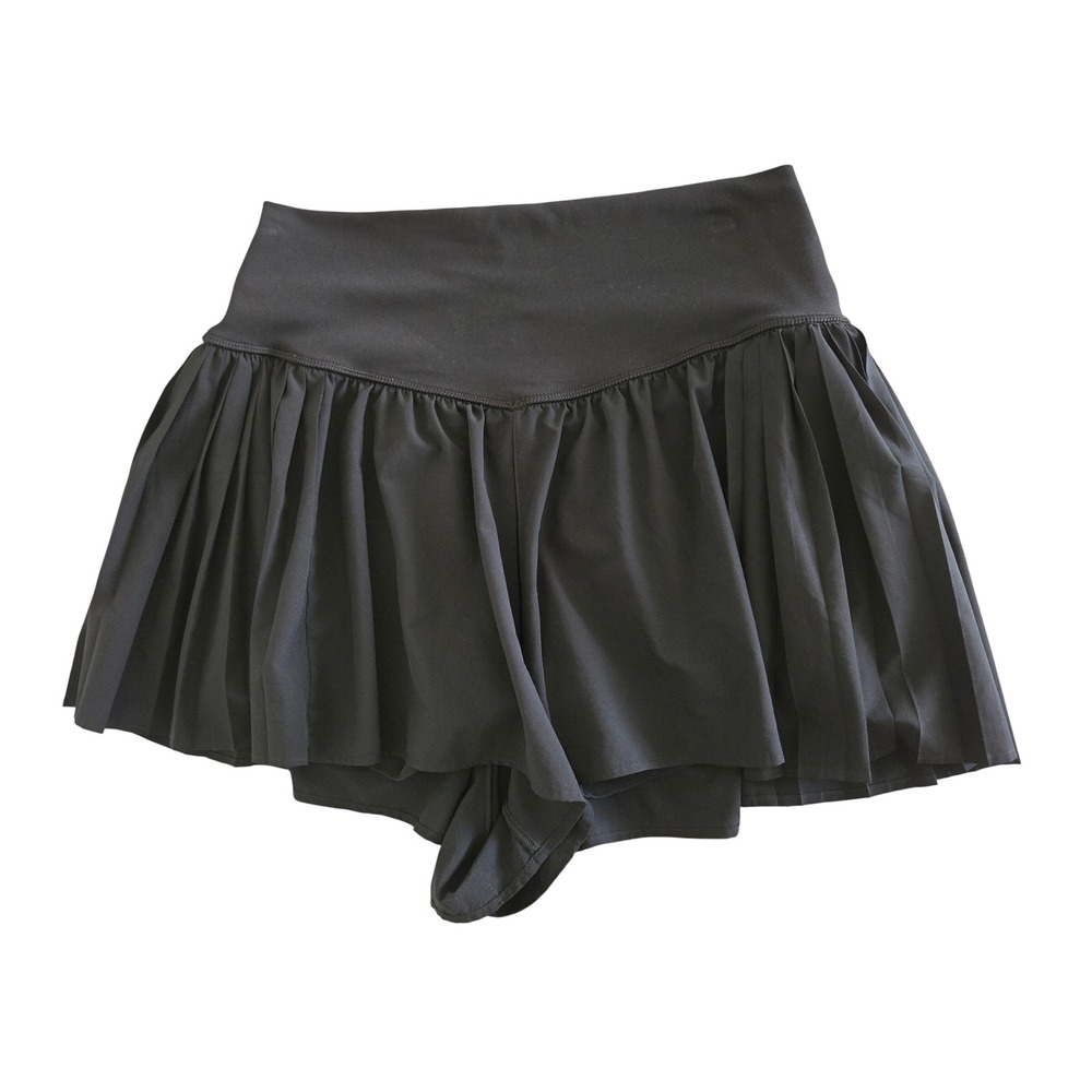 OFFLINE by Aerie Large Skort Womens Black Pleated High Waist Real Me Shorts